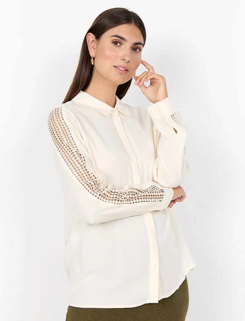 Soyaconcept - SC-RADIA - pitkähihaiset kauluspaidat - 1620 cream - 0