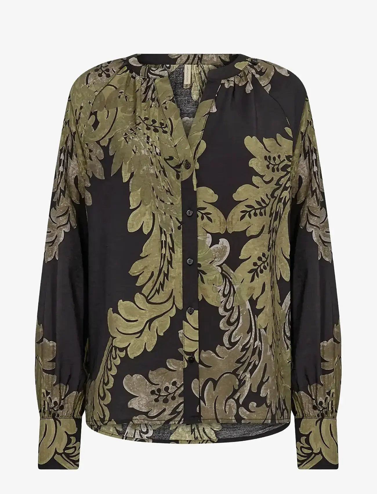 Soyaconcept - SC-VAIKE - langærmede bluser - 7965c dark olive combi - 1