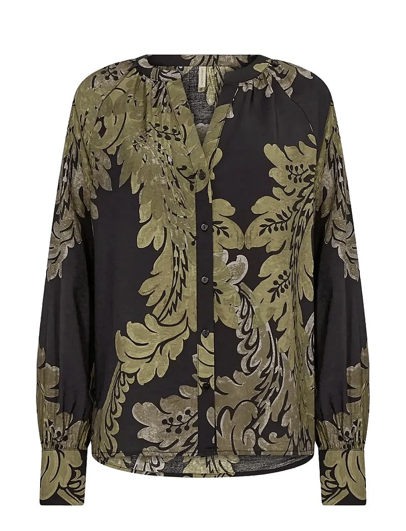 Soyaconcept - SC-VAIKE - långärmade blusar - 7965c dark olive combi - 1