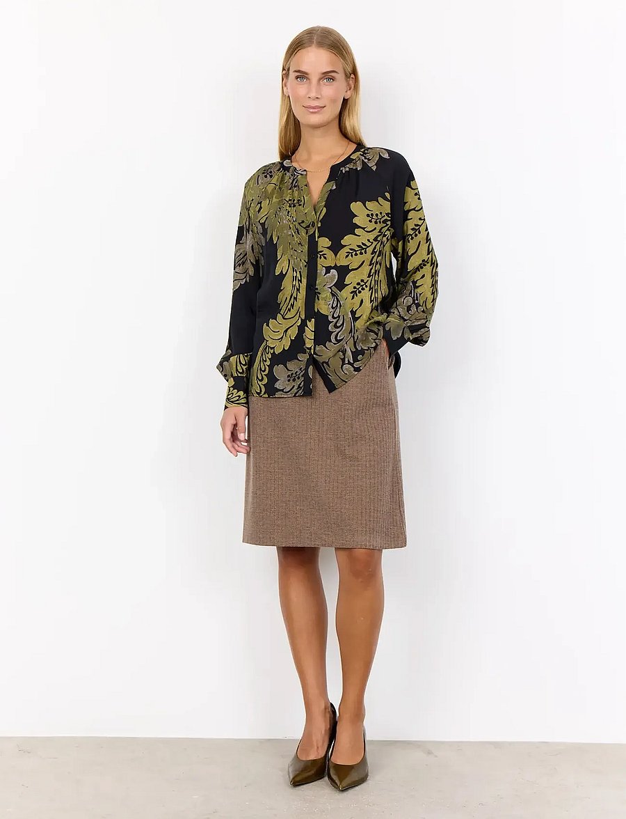 Soyaconcept - SC-VAIKE - langærmede bluser - 7965c dark olive combi - 4
