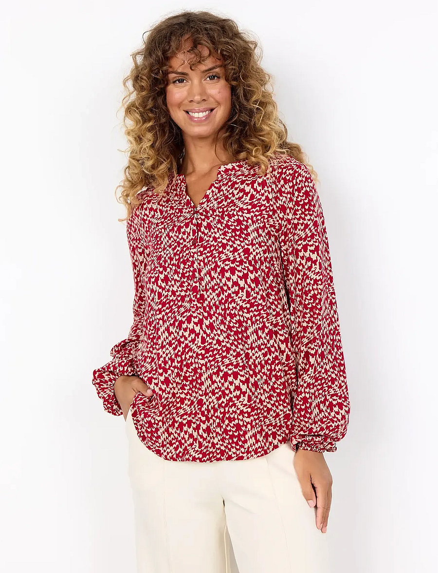 Soyaconcept - SC-VAN - pikkade varrukatega pluusid - 4780c red combi - 0