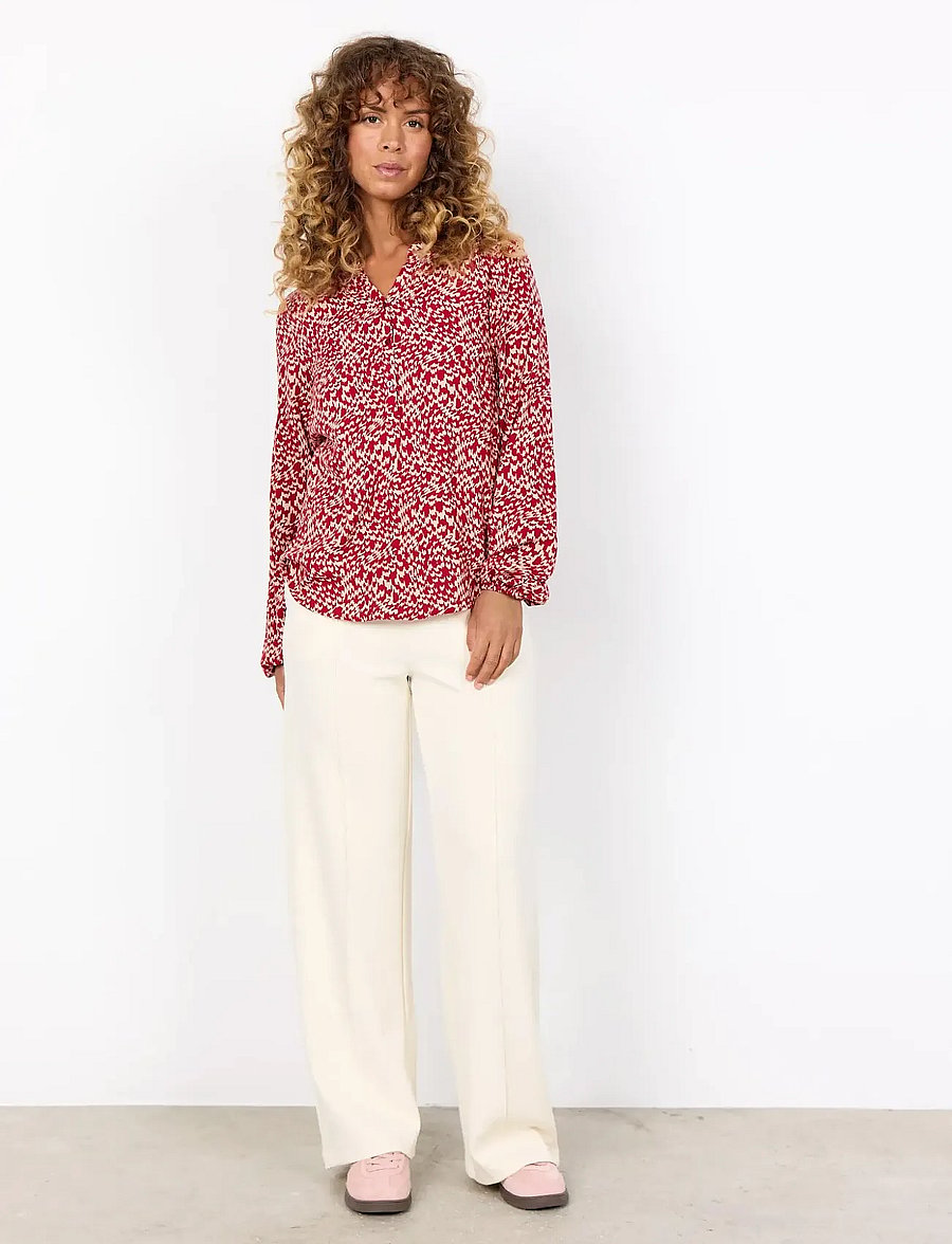 Soyaconcept - SC-VAN - pikkade varrukatega pluusid - 4780c red combi - 4