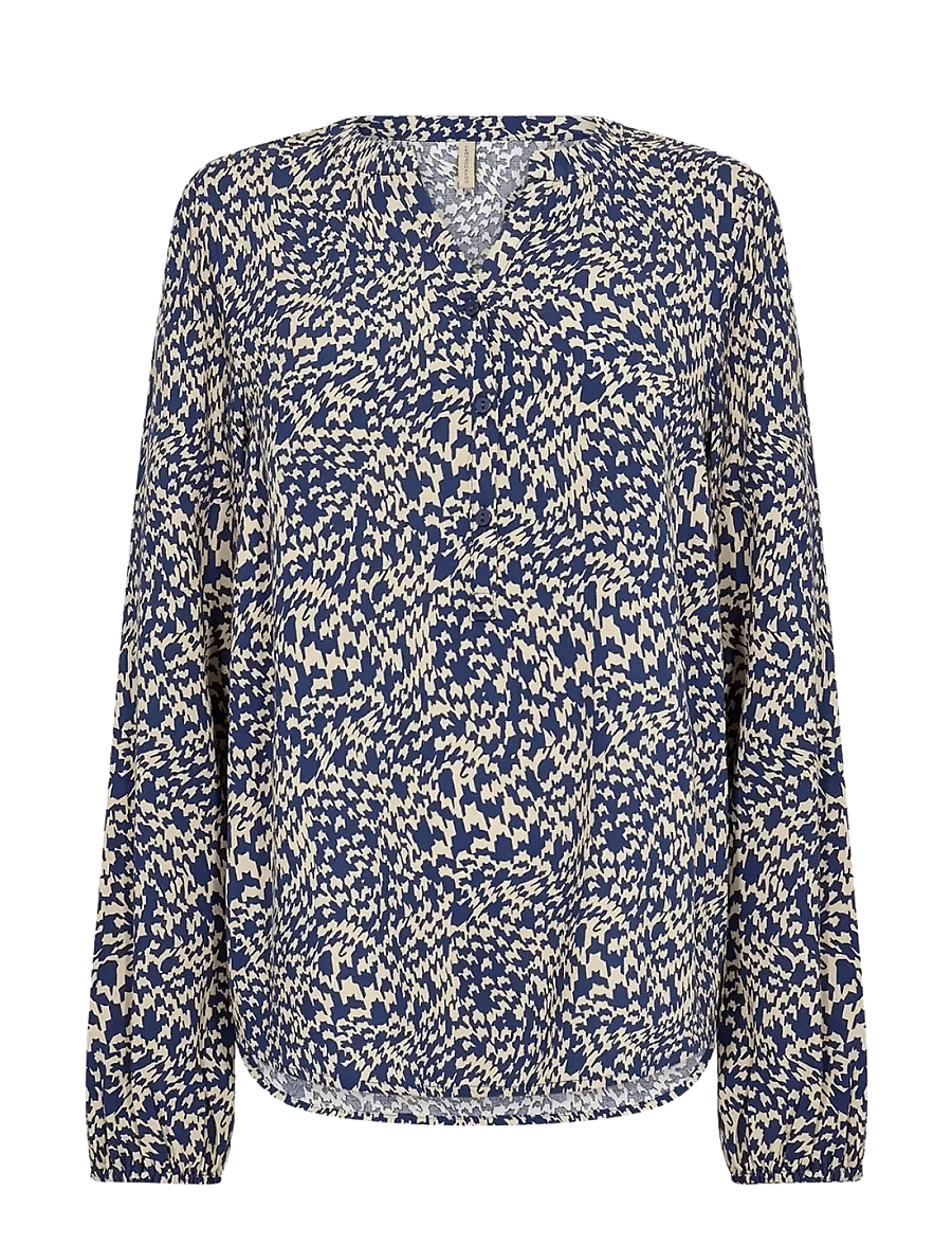 Soyaconcept - SC-VAN - langærmede bluser - 6832c estate blue combi - 1