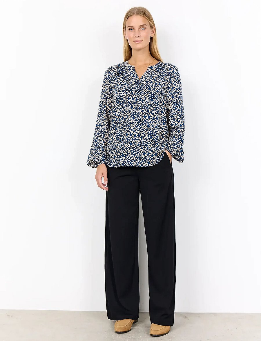 Soyaconcept - SC-VAN - langærmede bluser - 6832c estate blue combi - 4