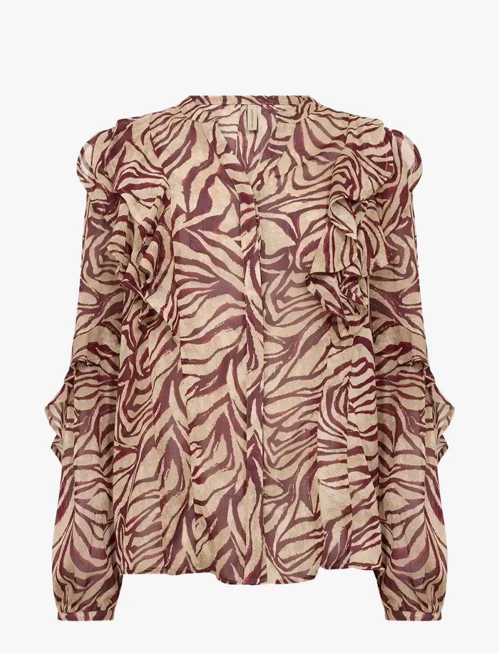 Soyaconcept - SC-VALBORG - langärmlige blusen - 4780c red combi - 1