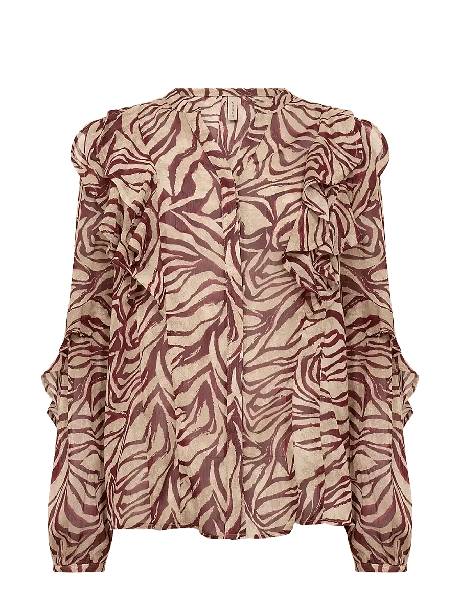 Soyaconcept - SC-VALBORG - långärmade blusar - 4780c red combi - 1