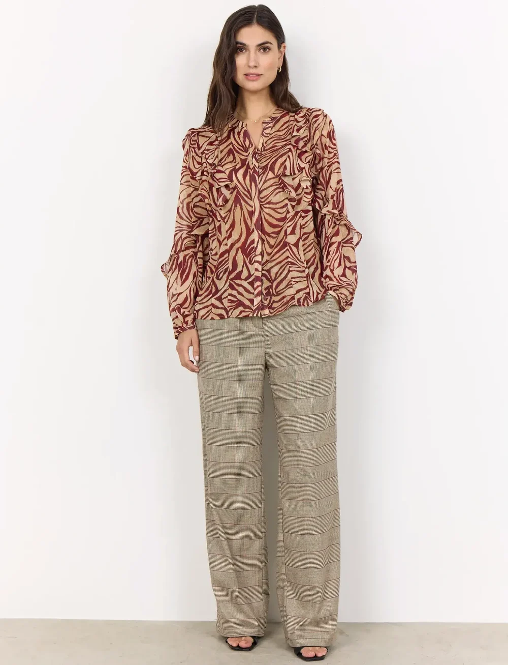 Soyaconcept - SC-VALBORG - langärmlige blusen - 4780c red combi - 4