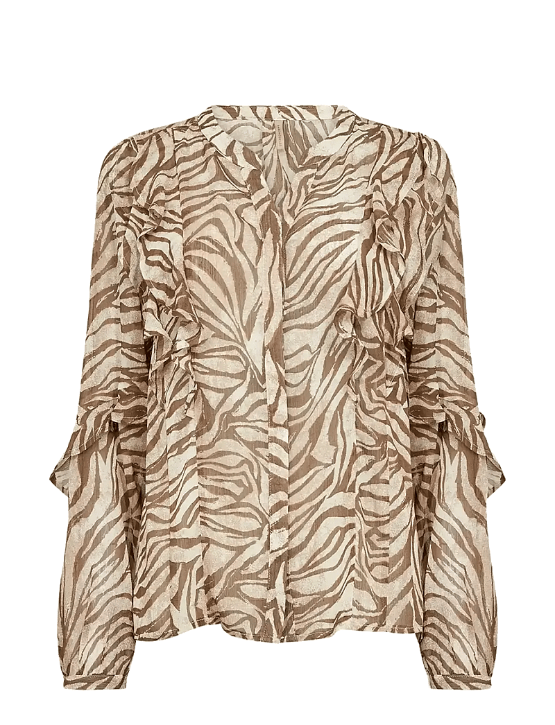 Soyaconcept - SC-VALBORG - langærmede bluser - 7965c dark olive combi - 1