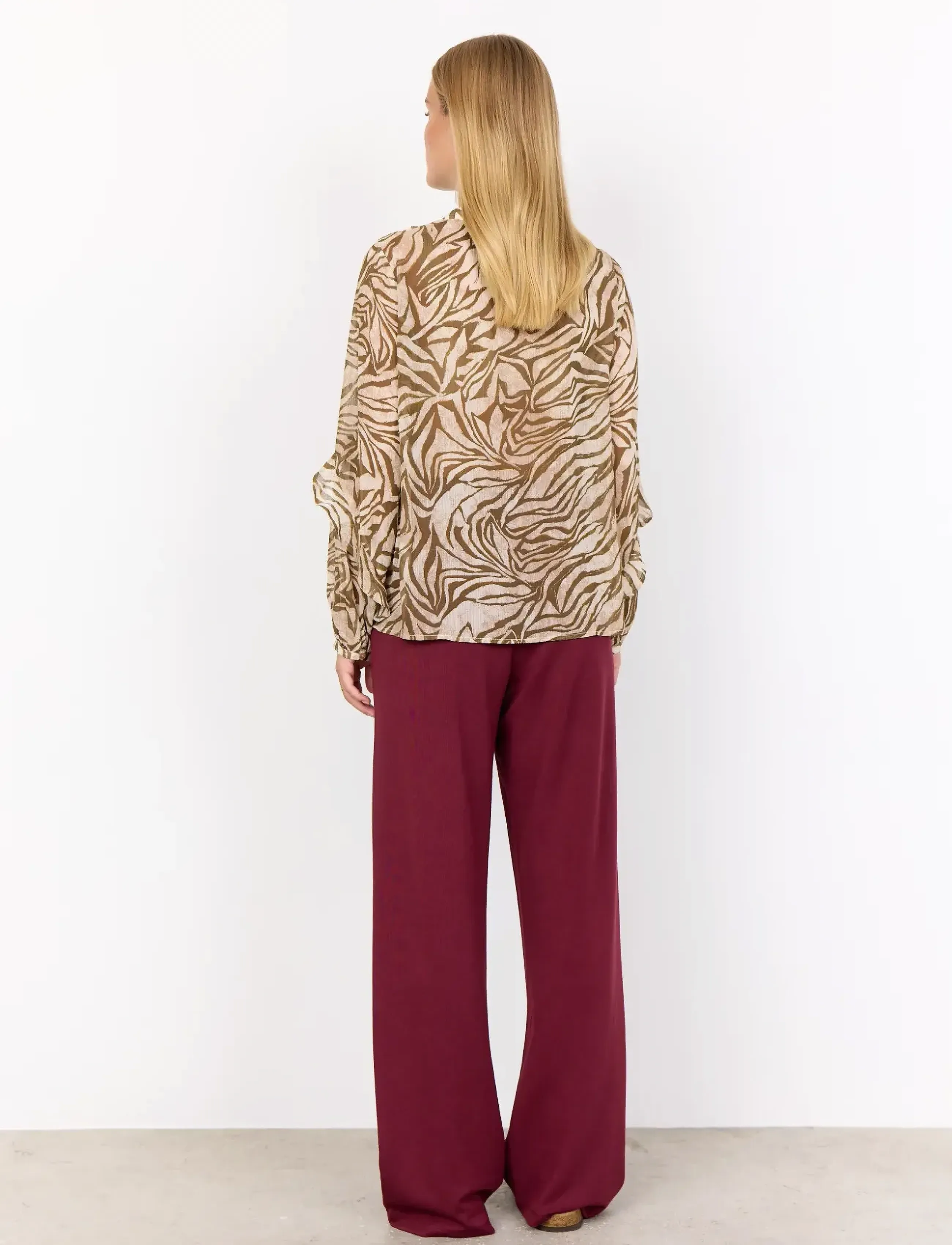 Soyaconcept - SC-VALBORG - long sleeved blouses - 7965c dark olive combi - 3