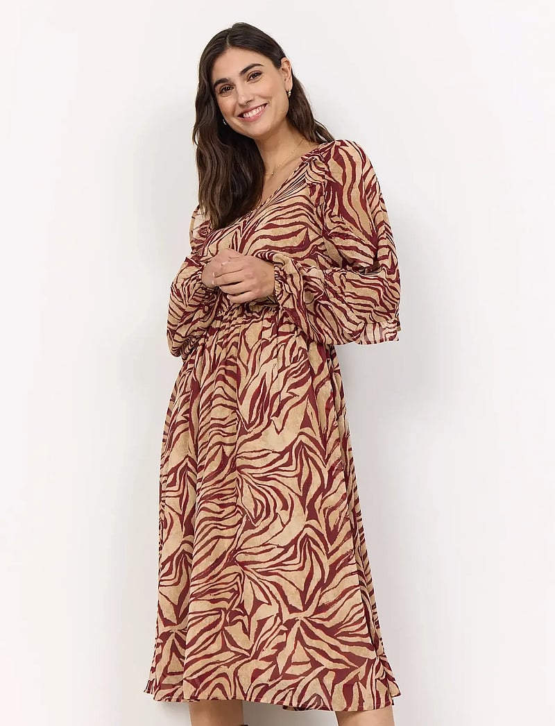 Soyaconcept - SC-VALBORG - midi kjoler - 4780c red combi - 0