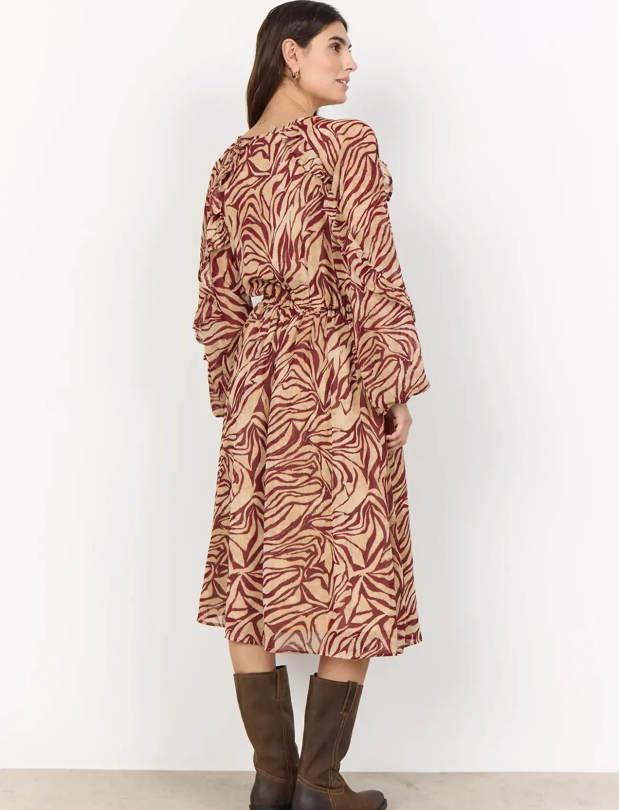 Soyaconcept - SC-VALBORG - midiklänningar - 4780c red combi - 3