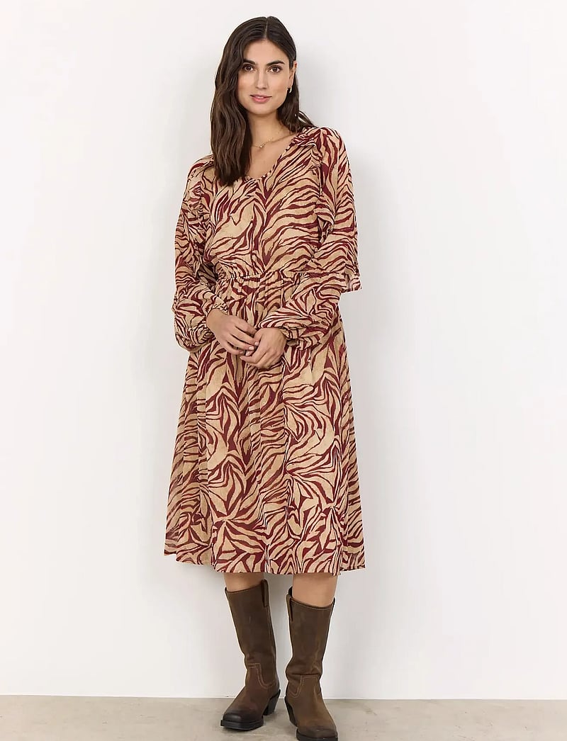 Soyaconcept - SC-VALBORG - midi kjoler - 4780c red combi - 4