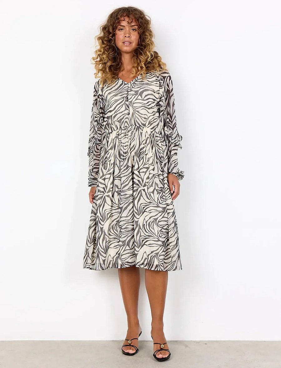 Soyaconcept - SC-VALBORG - midi kleitas - 9999 black combi - 4