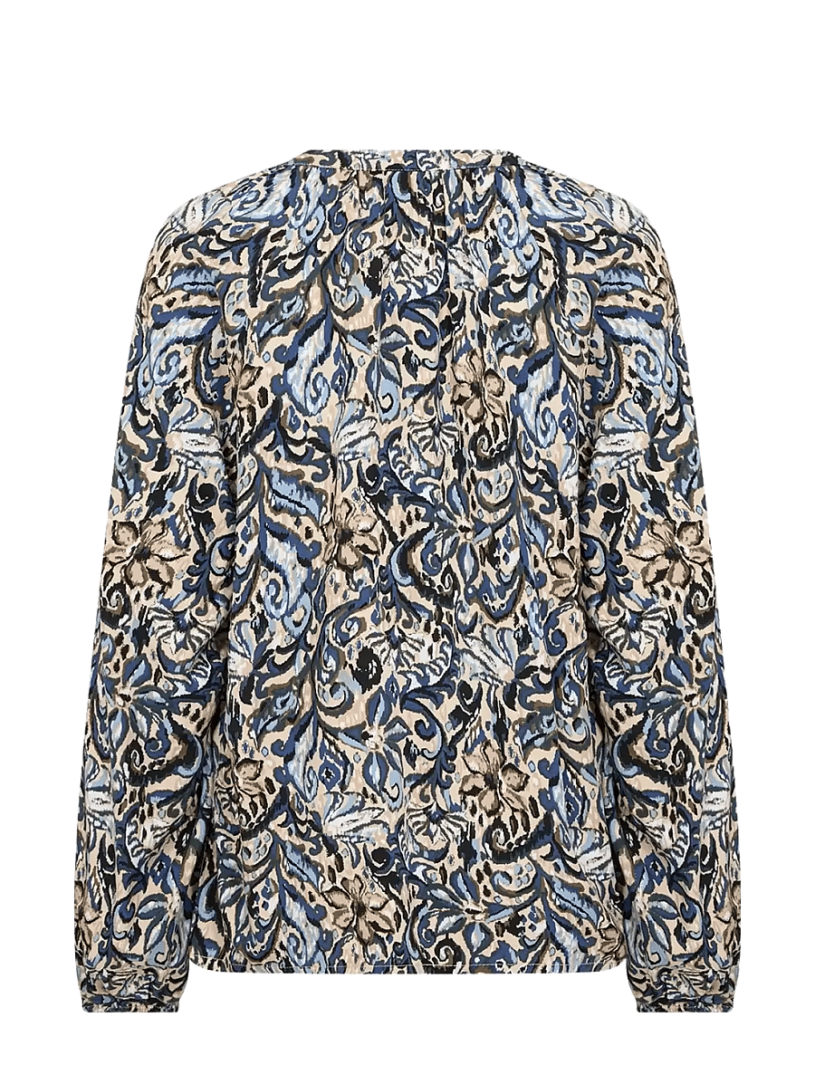 Soyaconcept - SC-VAVA - langärmelige blusen - 6832c estate blue combi - 2