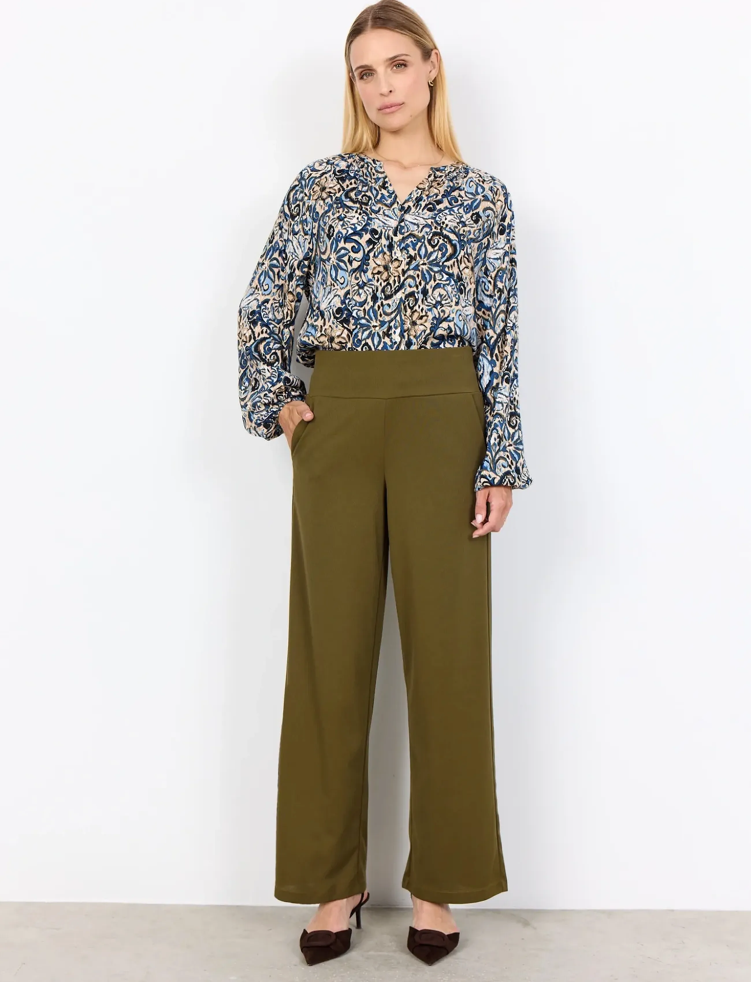 Soyaconcept - SC-VAVA - long sleeved blouses - 6832c estate blue combi - 4