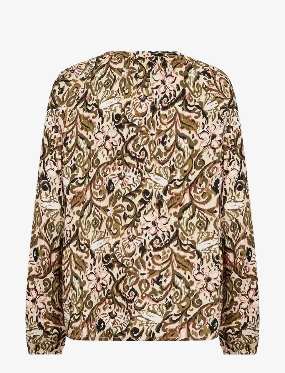 Soyaconcept - SC-VAVA - langermede bluser - 7965c dark olive combi - 1