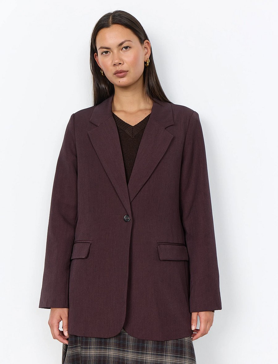 Soyaconcept - SC-ANN - einreihige blazer - 98980 chocolate plum melange - 0