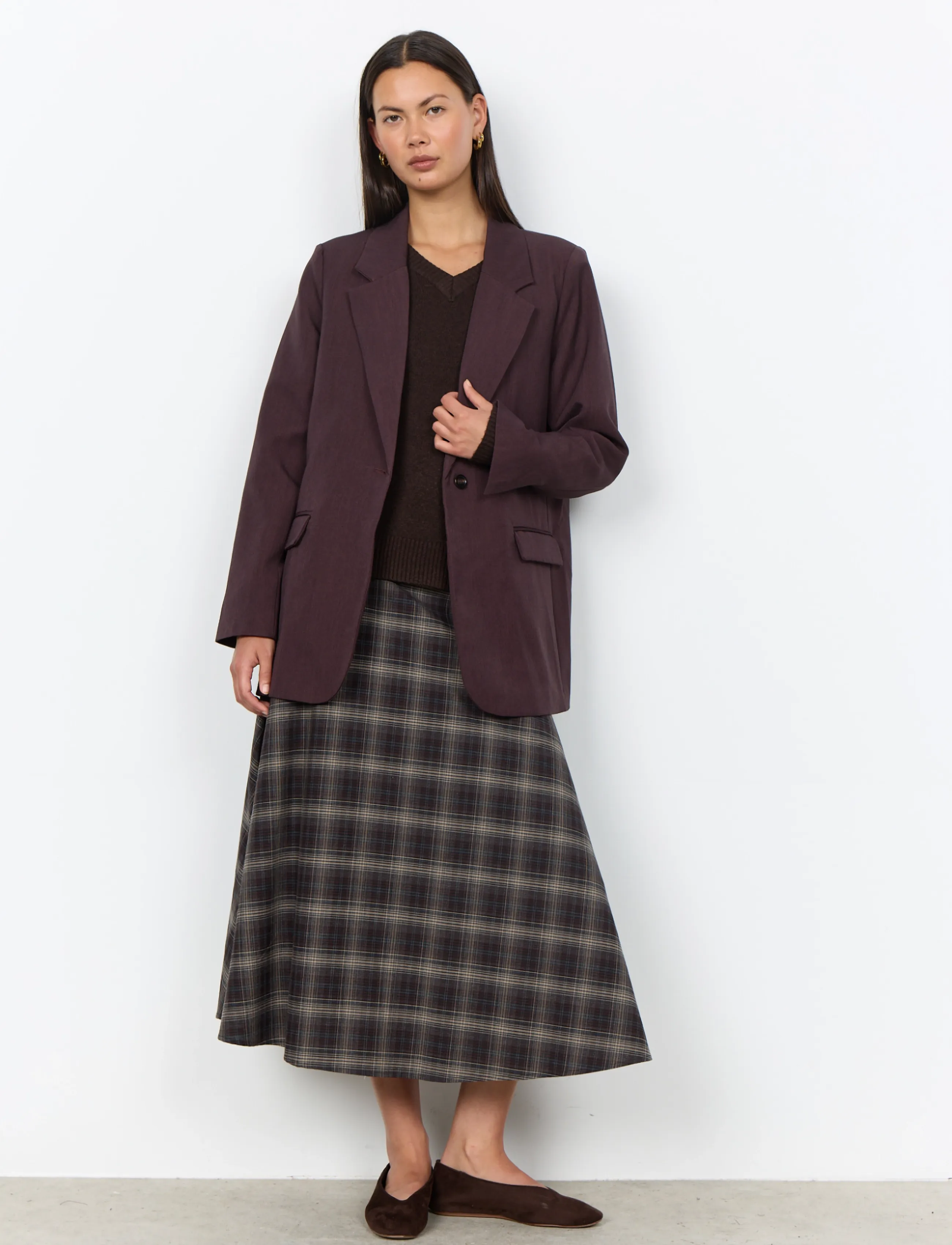 Soyaconcept - SC-ANN - einreihige blazer - 98980 chocolate plum melange - 4