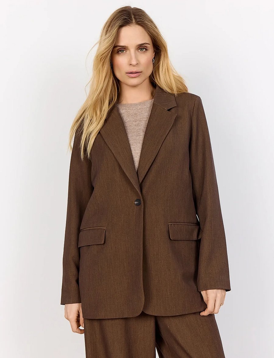 Soyaconcept - SC-ANN - Ühes joones nööpidega bleiserid - 98710 toffee melange - 4
