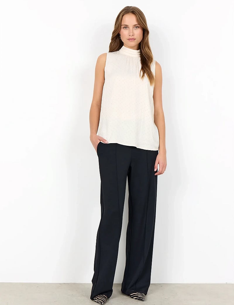 Soyaconcept - SC-ALAINE - Ärmlösa blusar - 1620 cream combi - 4