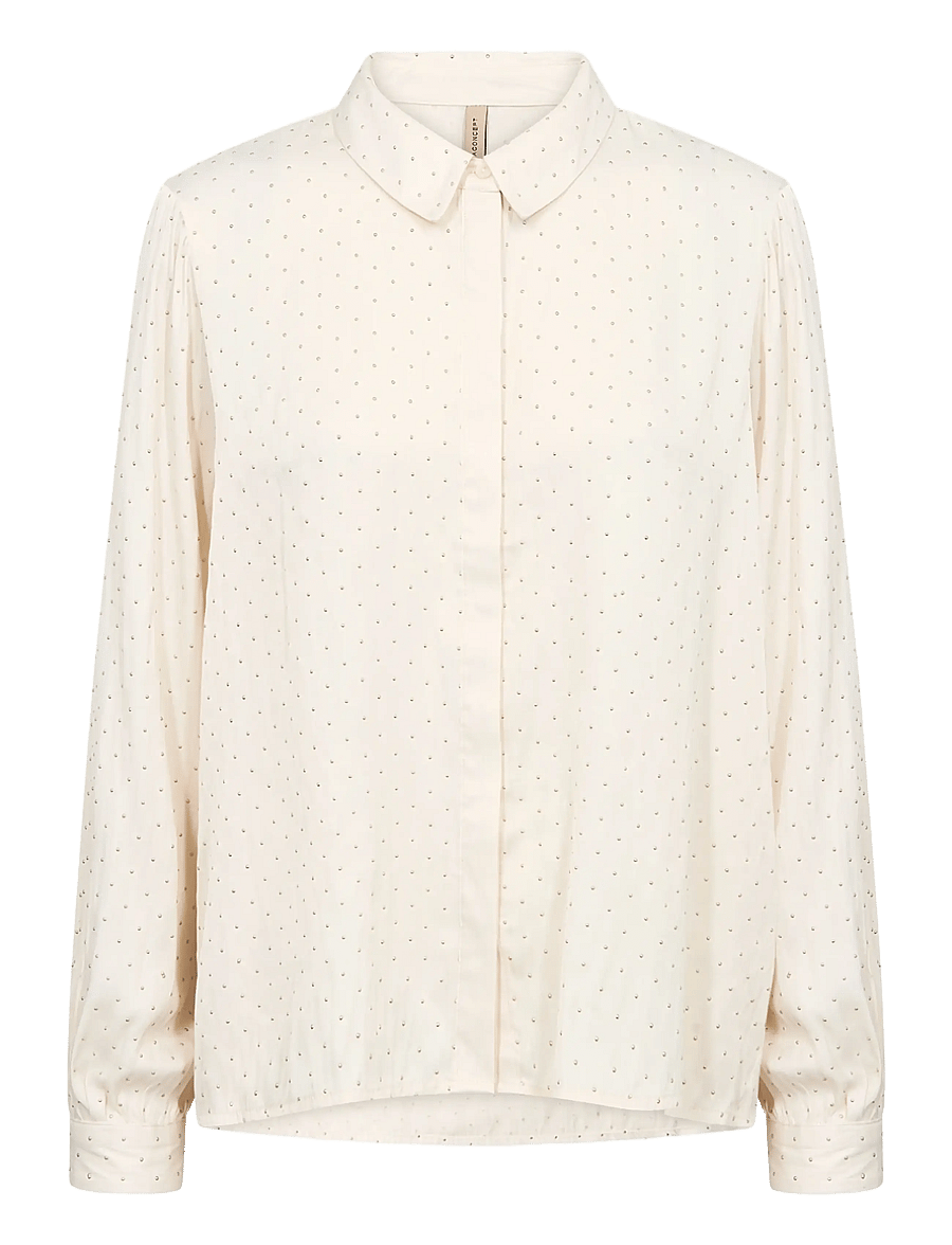 Soyaconcept - SC-ALAINE - langærmede bluser - 1620 cream combi - 1