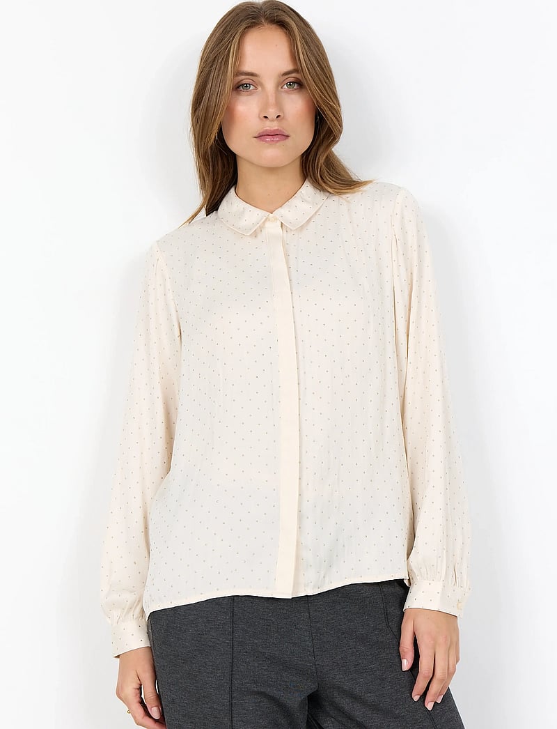 Soyaconcept - SC-ALAINE - långärmade blusar - 1620 cream combi - 0