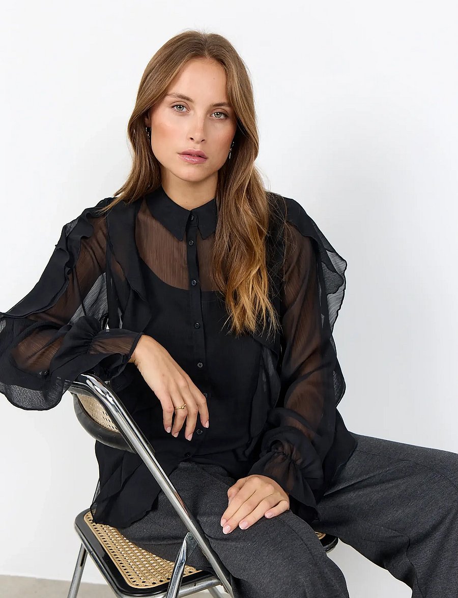 Soyaconcept - SC-NAIA - pikkade varrukatega särgid - 9999 black - 0