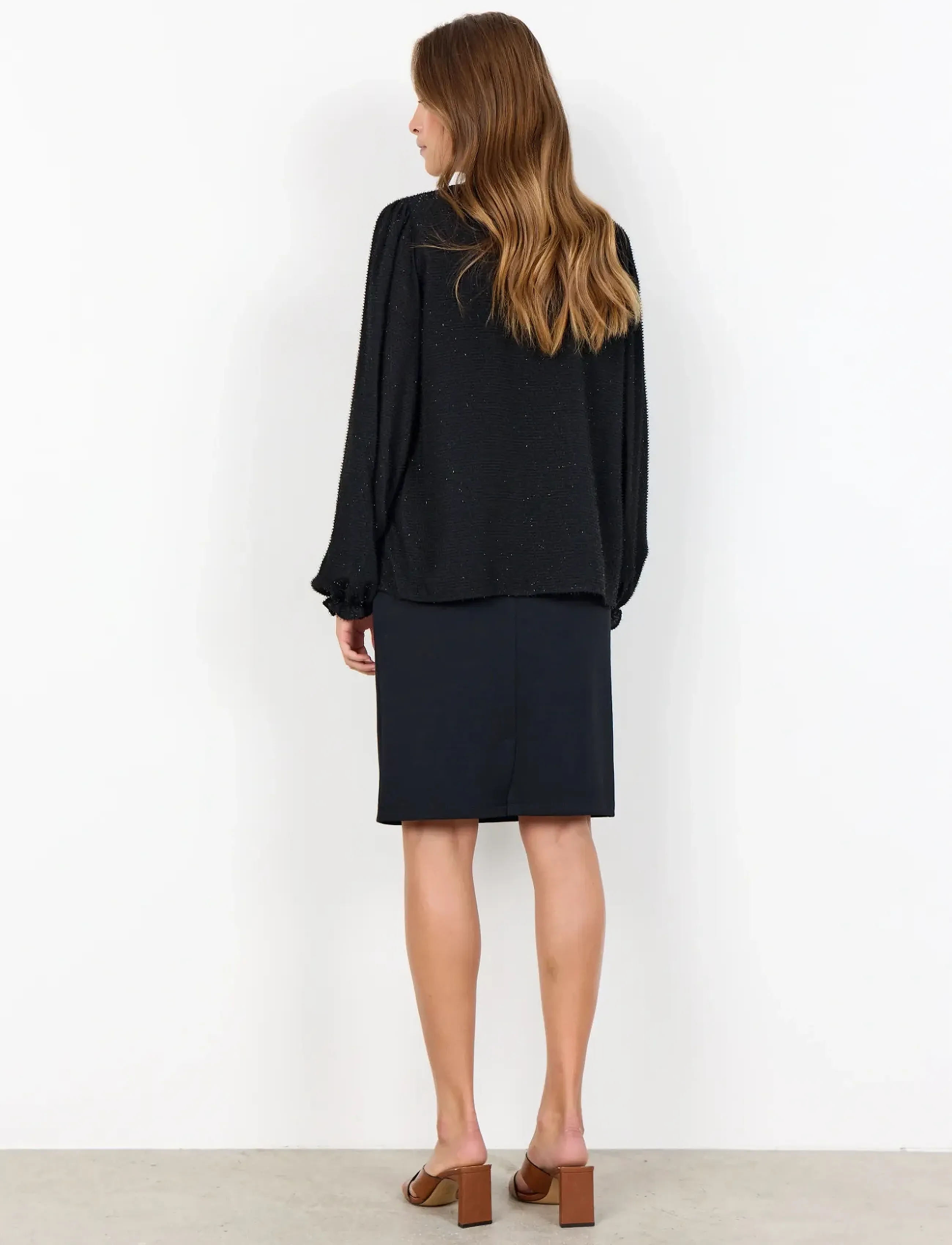Soyaconcept - SC-ALINEA - pikkade varrukatega pluusid - 9999 black - 3