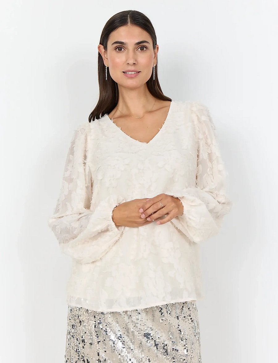 Soyaconcept - SC-ALTHEA - langärmlige blusen - 1620 cream - 4