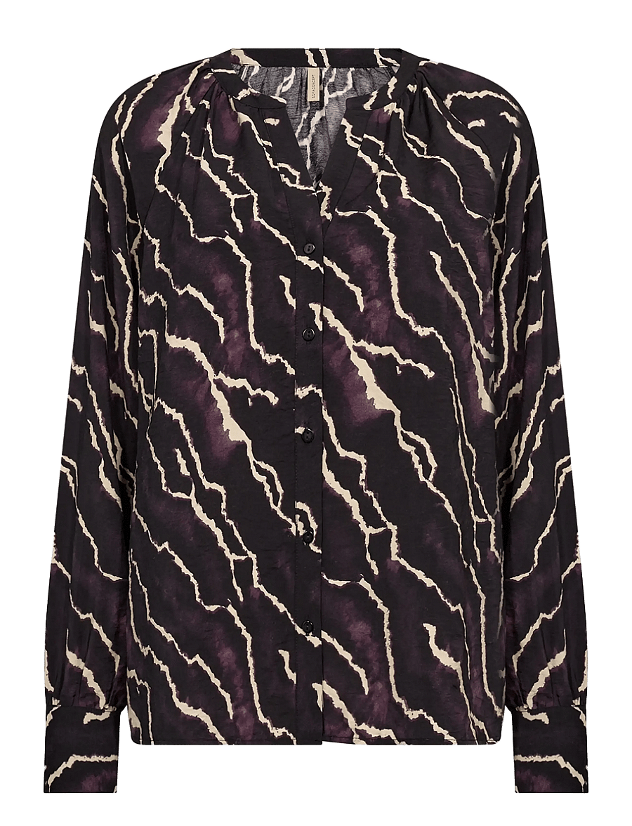 Soyaconcept - SC-ANYA - långärmade blusar - 5120c plum perfect combi - 1