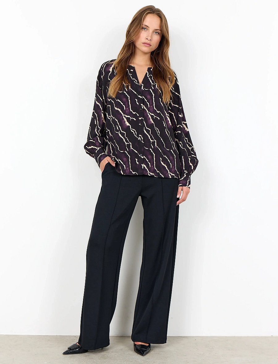 Soyaconcept - SC-ANYA - långärmade blusar - 5120c plum perfect combi - 4