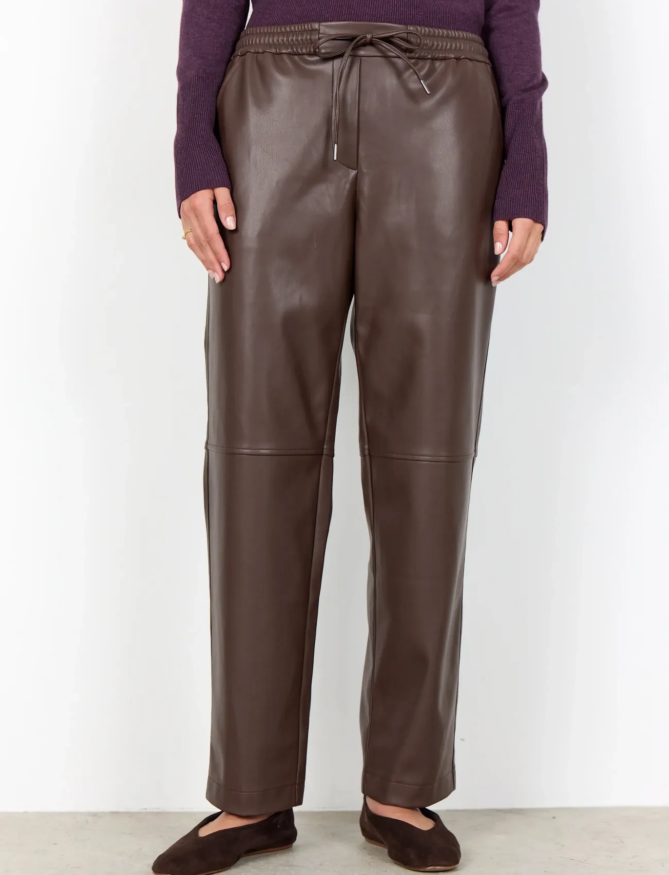 Soyaconcept - SC-BECKIE - Ādas bikses - 8694 hot fudge - 4