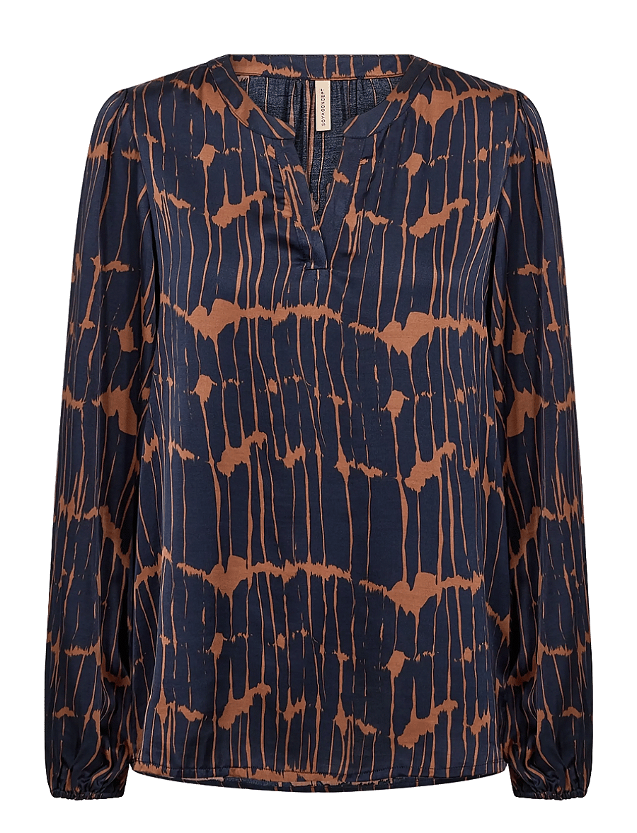 Soyaconcept - SC-ARLETTE - blouses à manches longues - 6905c navy blazer combi - 1