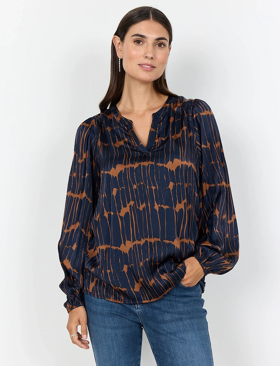 Soyaconcept - SC-ARLETTE - blouses à manches longues - 6905c navy blazer combi - 0