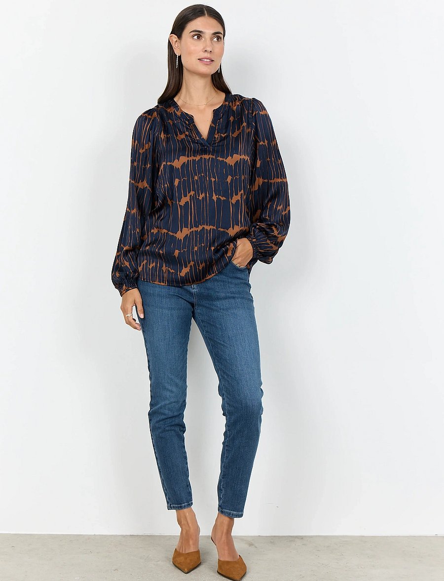 Soyaconcept - SC-ARLETTE - blouses à manches longues - 6905c navy blazer combi - 3