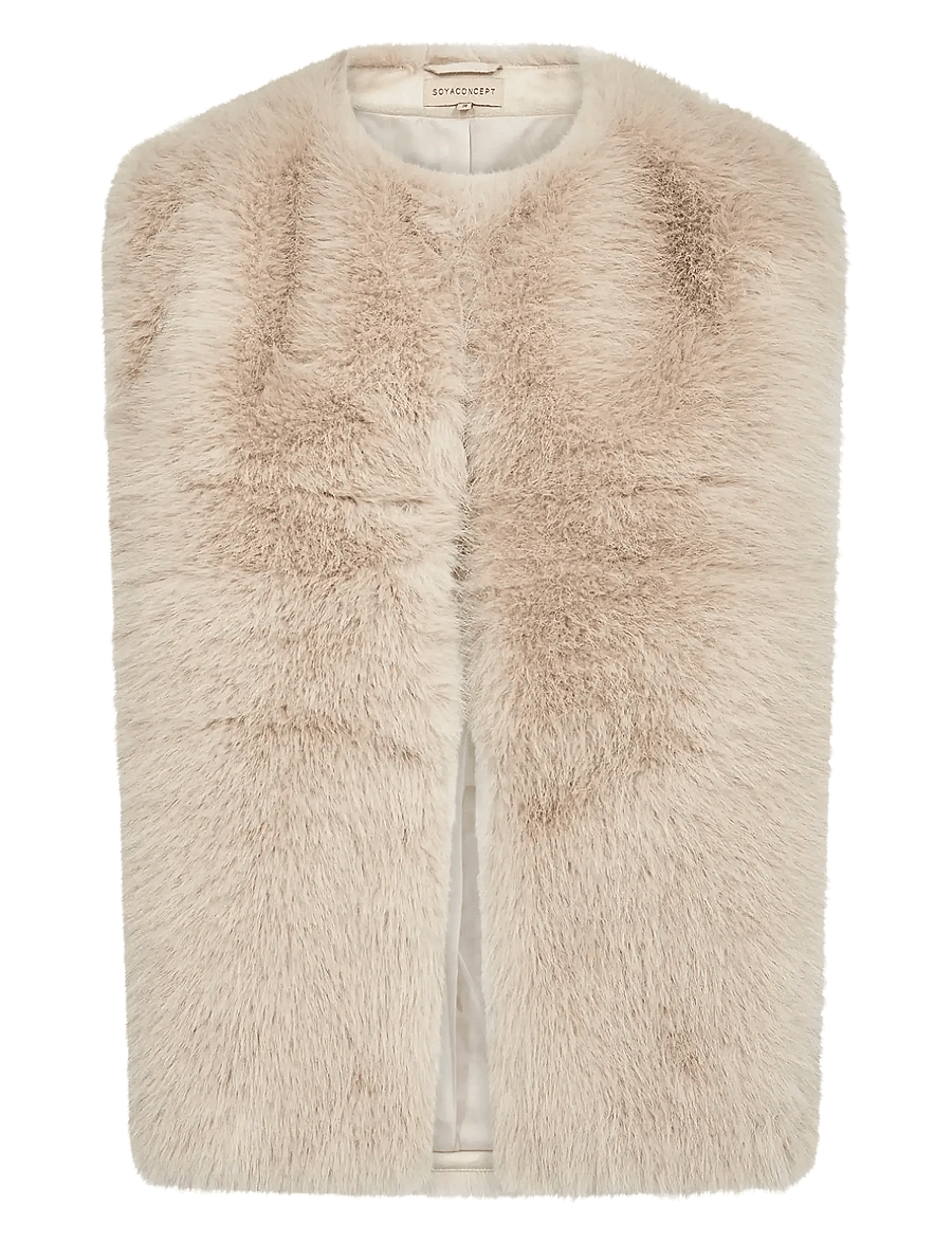 Soyaconcept - SC-NAIDA - faux fur jakker - 1620 cream - 1