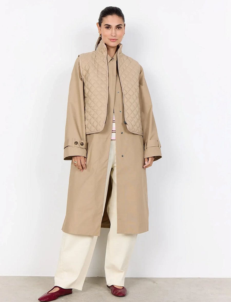 Soyaconcept - SC-BENETE - vatterede veste - 8030 camel - 4