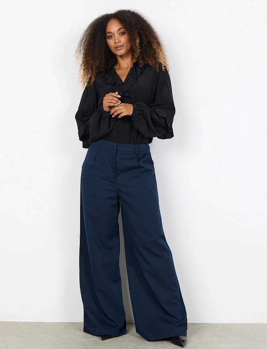 Soyaconcept - SC-BETH - hosen mit weitem bein - 6910 navy - 0