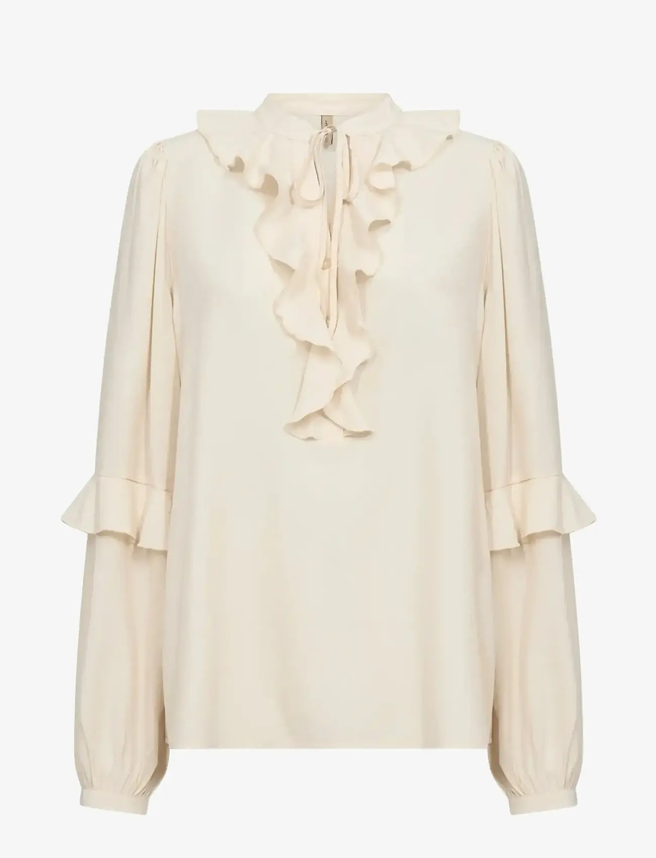 Soyaconcept - SC-BARBEL - langærmede bluser - 1620 cream - 1