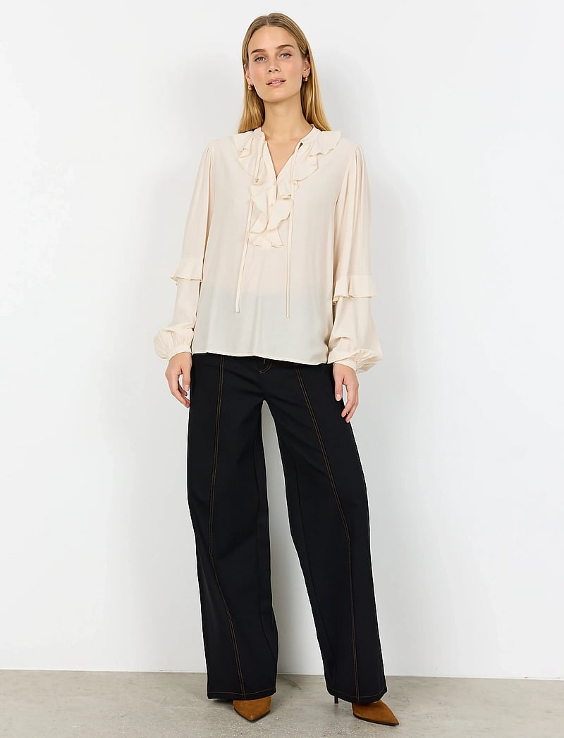 Soyaconcept - SC-BARBEL - langærmede bluser - 1620 cream - 4