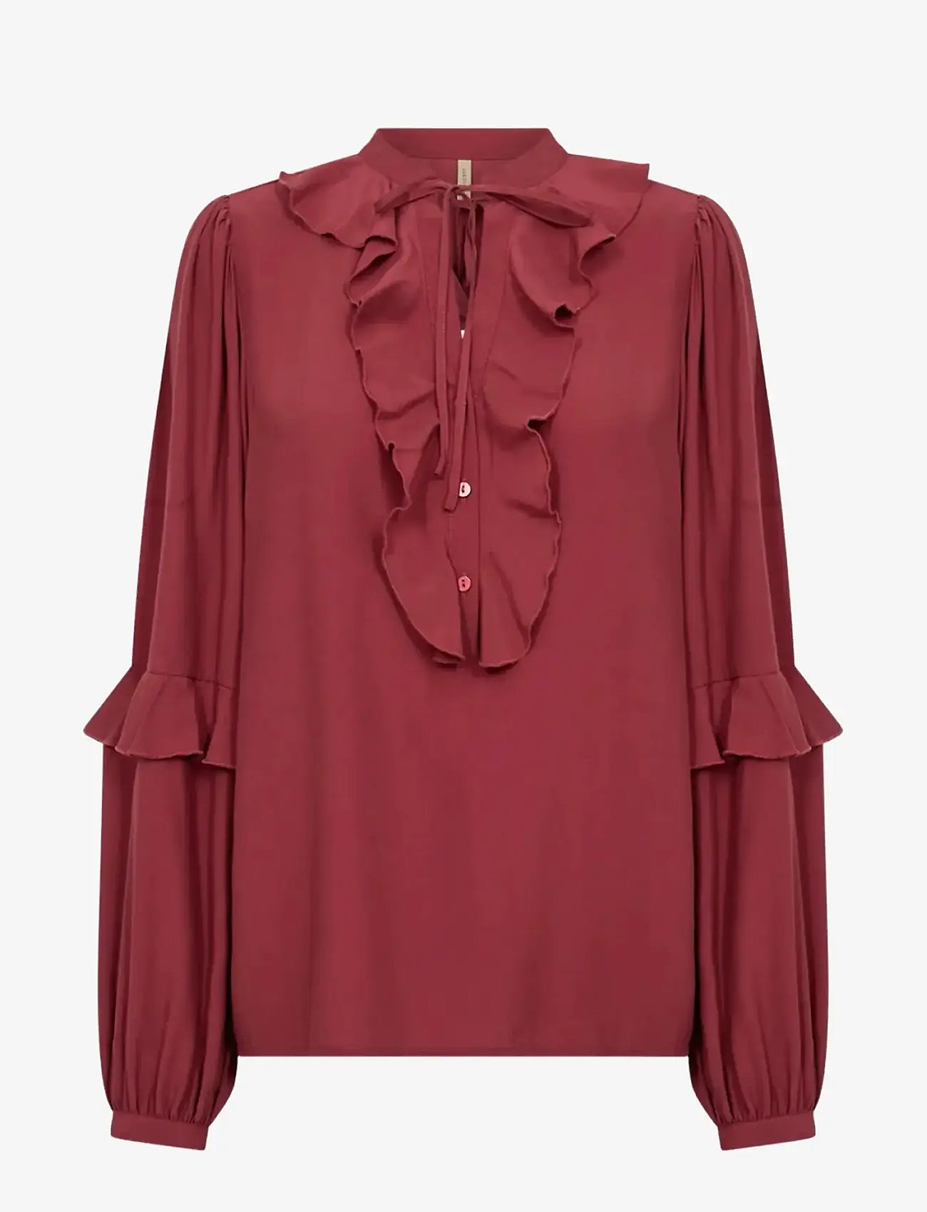 Soyaconcept - SC-BARBEL - langærmede bluser - 4470 dk. red - 1