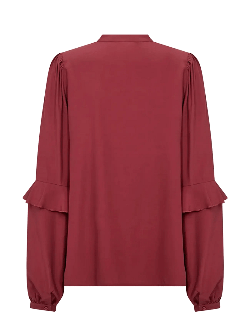 Soyaconcept - SC-BARBEL - langærmede bluser - 4470 dk. red - 2