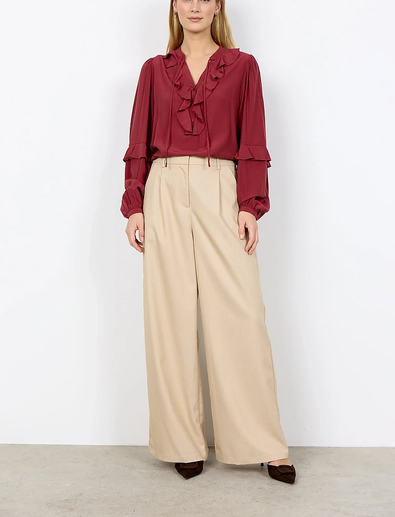 Soyaconcept - SC-BARBEL - langærmede bluser - 4470 dk. red - 3