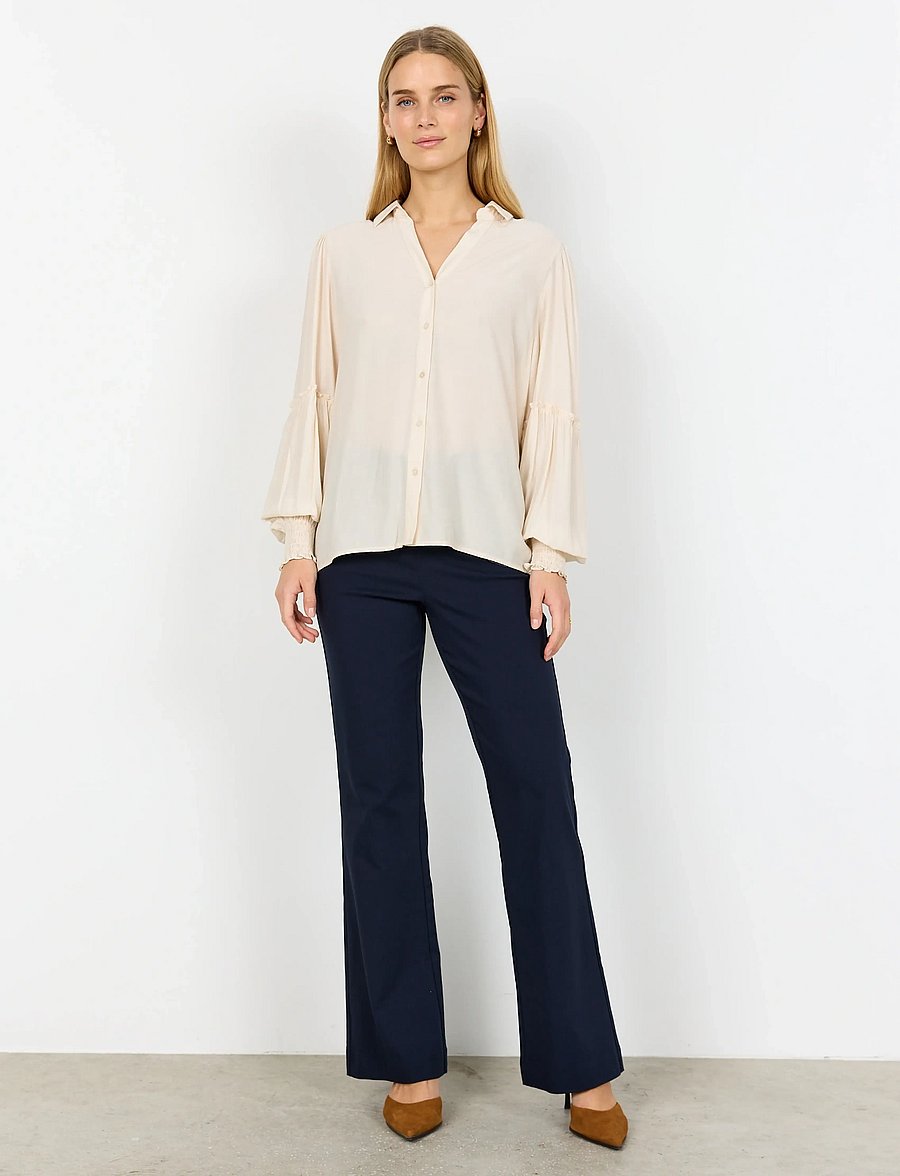 Soyaconcept - SC-BARBEL - langärmlige hemden - 1620 cream - 3