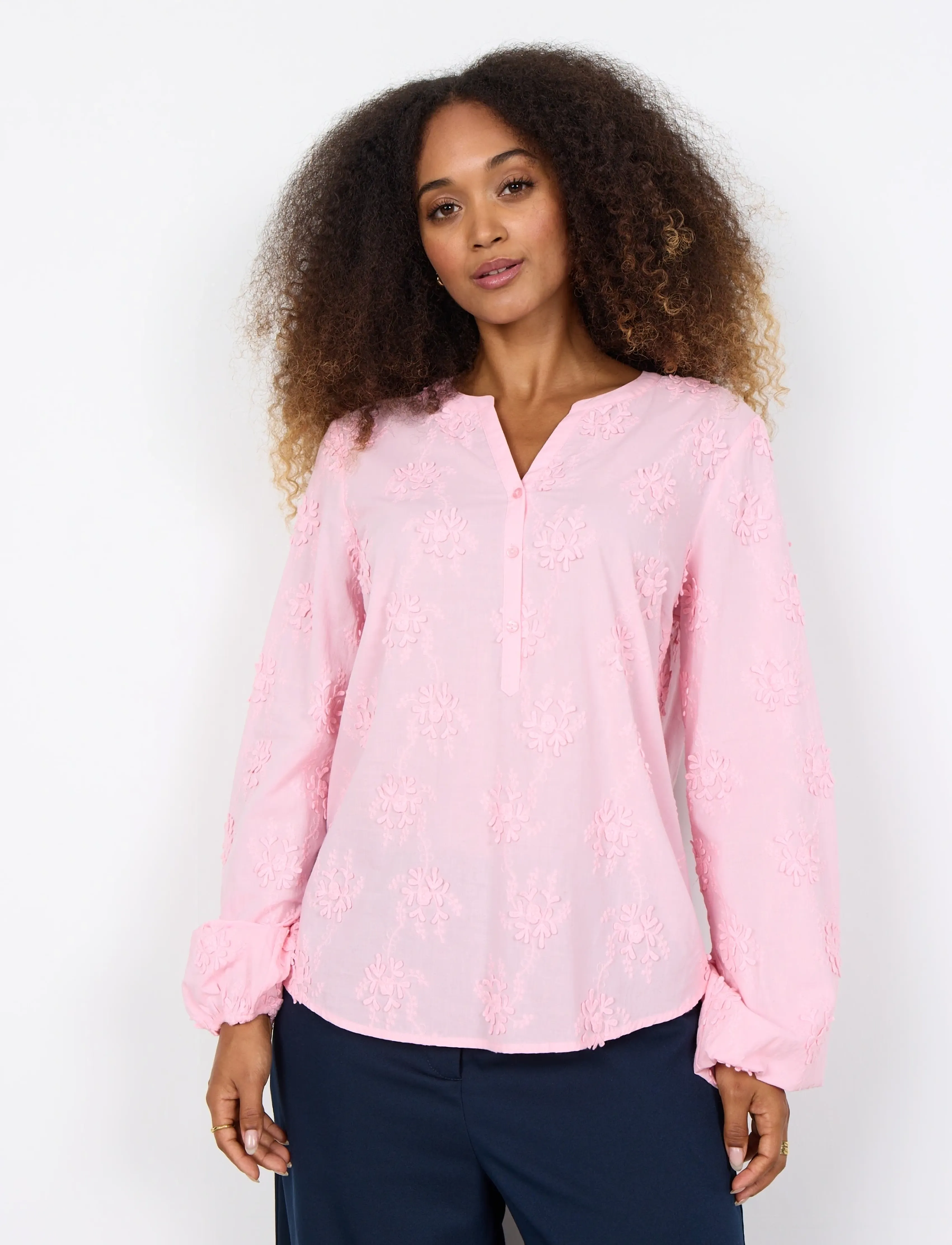 Soyaconcept - SC-BARBRA - pikkade varrukatega pluusid - 4120 rose - 3