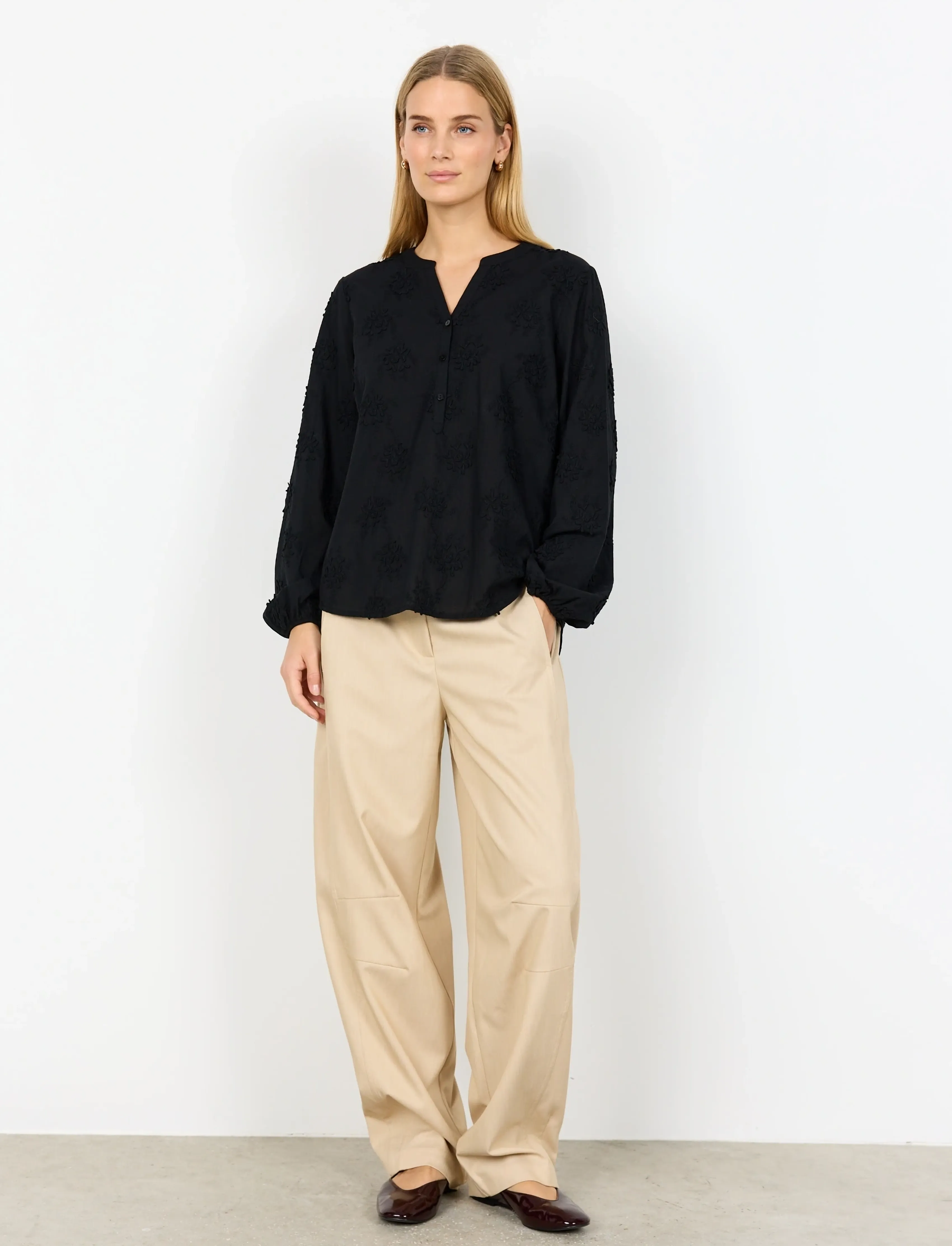 Soyaconcept - SC-BARBRA - langærmede bluser - 9999 black - 3