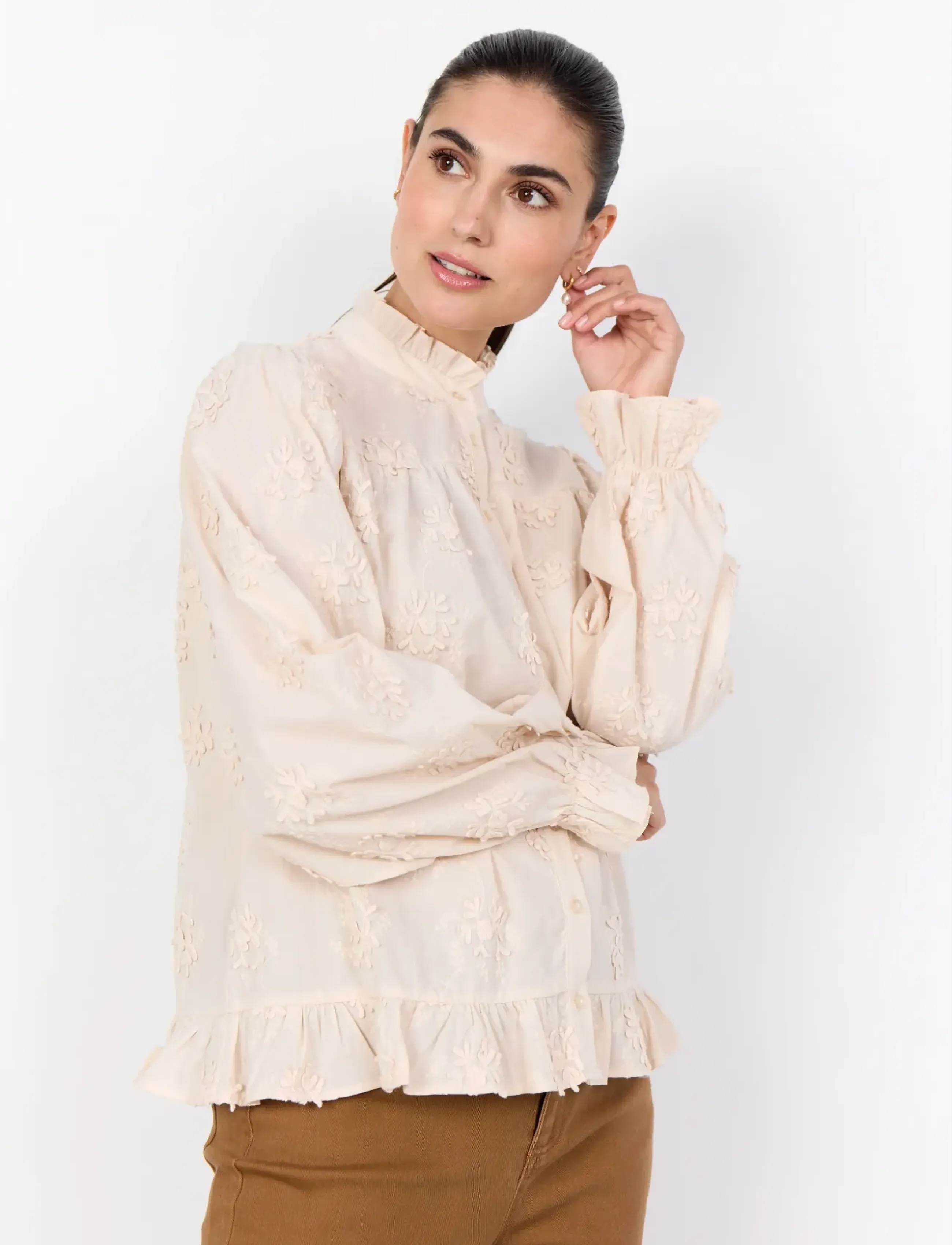 Soyaconcept - SC-BARBRA - langærmede bluser - 1620 cream - 4