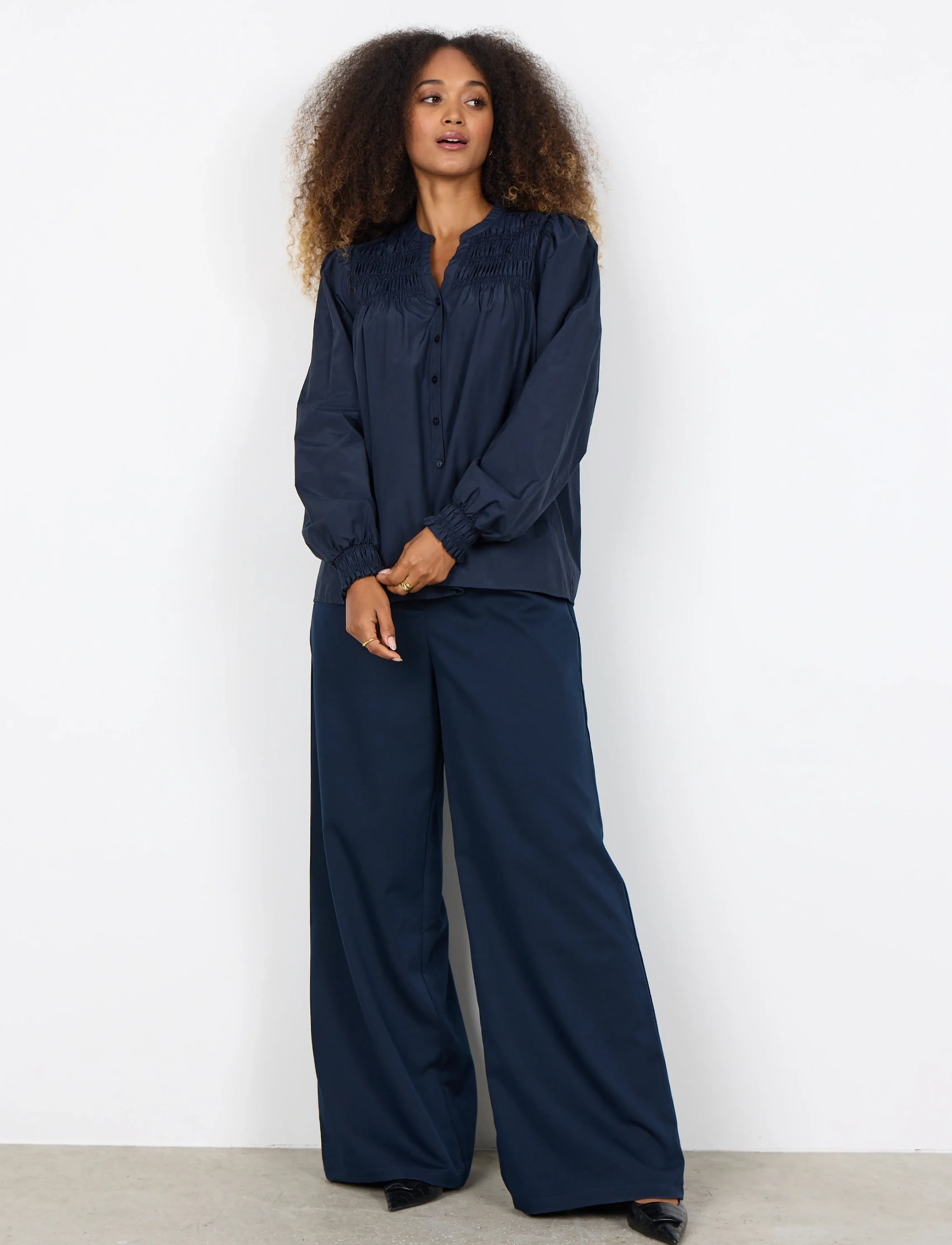 Soyaconcept - SC-NETTI - pikkade varrukatega särgid - 6910 navy - 3