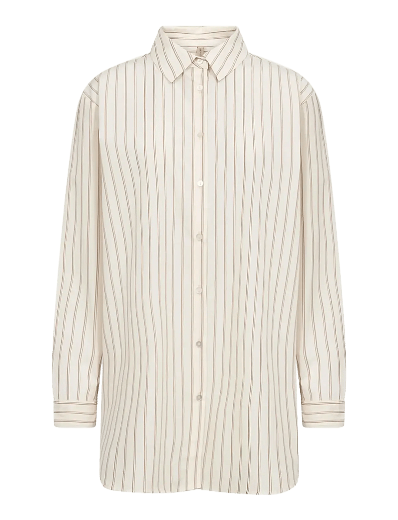 Soyaconcept - SC-BARDOT - langärmlige hemden - 1620 cream combi - 0