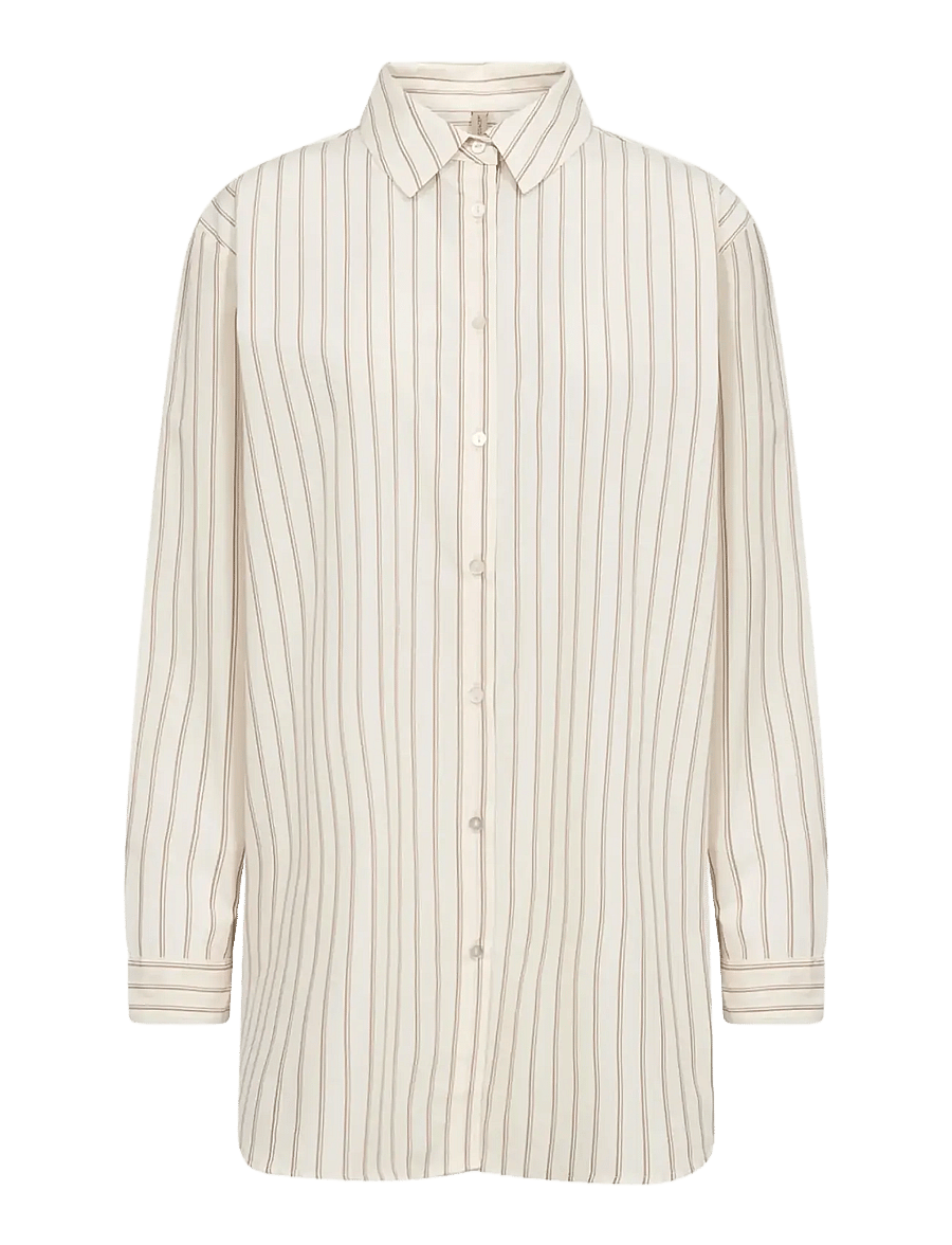 Soyaconcept - SC-BARDOT - langärmlige hemden - 1620 cream combi - 1